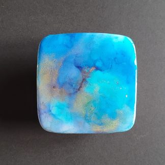 Bouton Button bleu aquatique