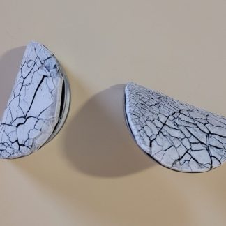 Petit bouton déco Shark CRAQUELE BLANC
