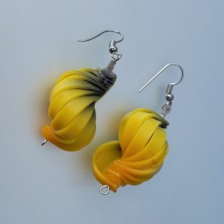 Boucles d'oreilles spirale jaune