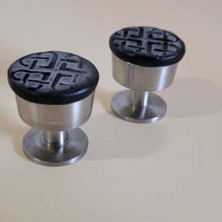 Petit bouton de porte EMBASE gris acier